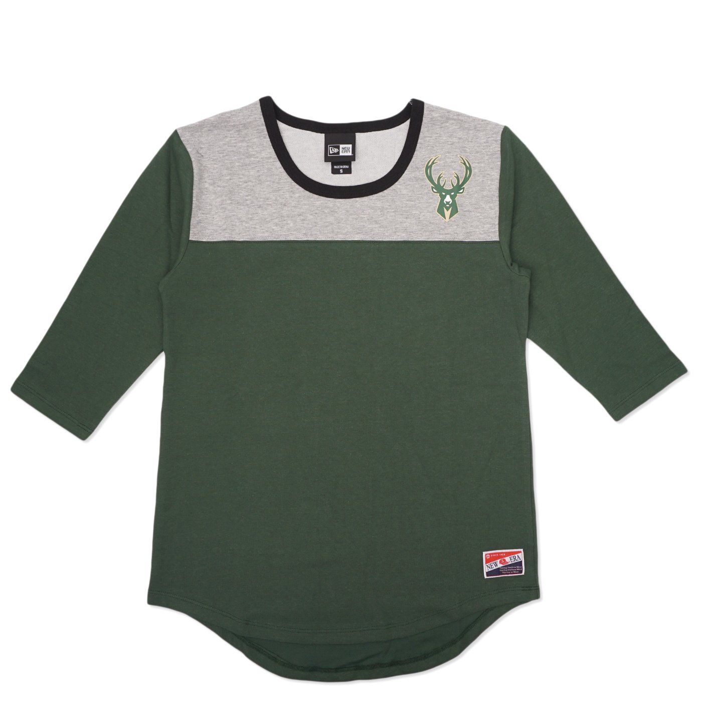  NEW ERA BUCKS WOMEN&#39;S YOKE RAGLAN TEE
