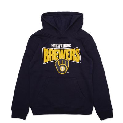 OUTERSTUFF BREWERS YOUTH DRAFT PICK PULLOVER HOODIE  