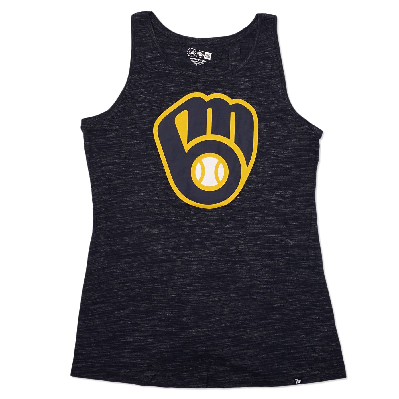 NEW ERA MILWAUKEE BREWERS WOMEN&#39;S LOGO BACK-KNOT TANK TOP   