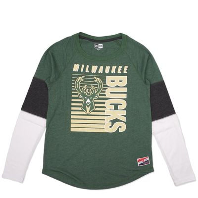 NEW ERA MILWAUKEE BUCKS WOMEN&#39;S GRADIENT LONG SLEEVE TEE 