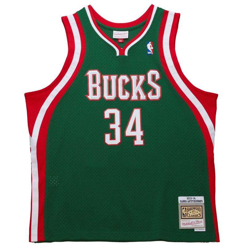 MITCHELL &amp; NESS MILWAUKEE BUCKS GIANNIS &#39;13-14 SWINGMAN JERSEY