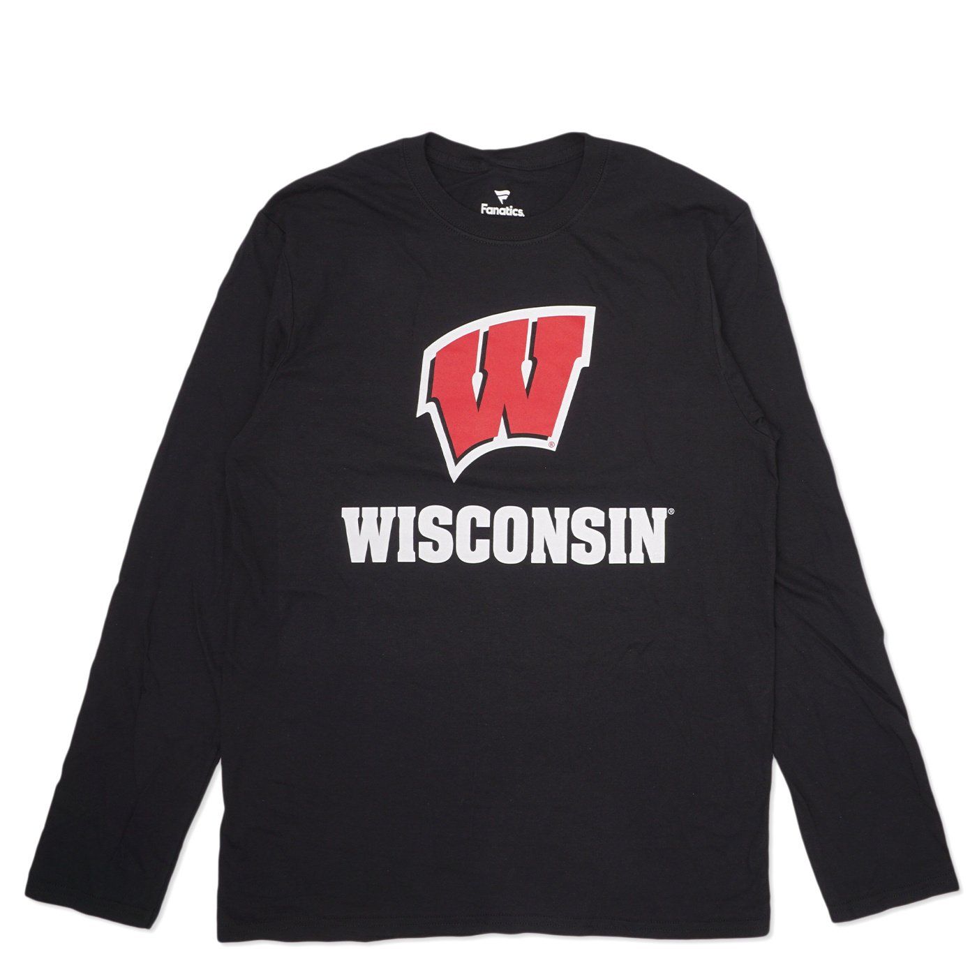 FANATICS WISCONSIN BADGERS TEAM LOCKUP LONG SLEEVE TEE