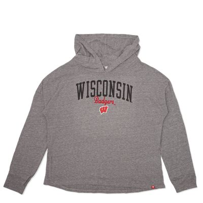 FANATICS WISCONSIN BADGERS WOMEN&#39;S READY HOODED LONG SLEEVE TEE 