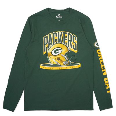 FANATICS PACKERS HELMET LONG SLEEVE TEE    