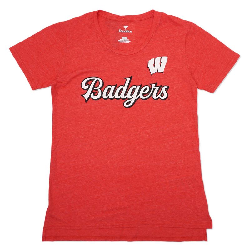 FANATICS WISCONSIN BADGERS WOMEN&#39;S PAST SCRIPT TEE