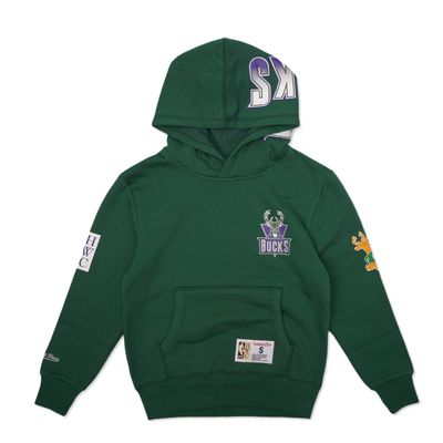 MITCHELL &amp; NESS BUCKS YOUTH CHAMP CITY PULLOVER HOODIE 