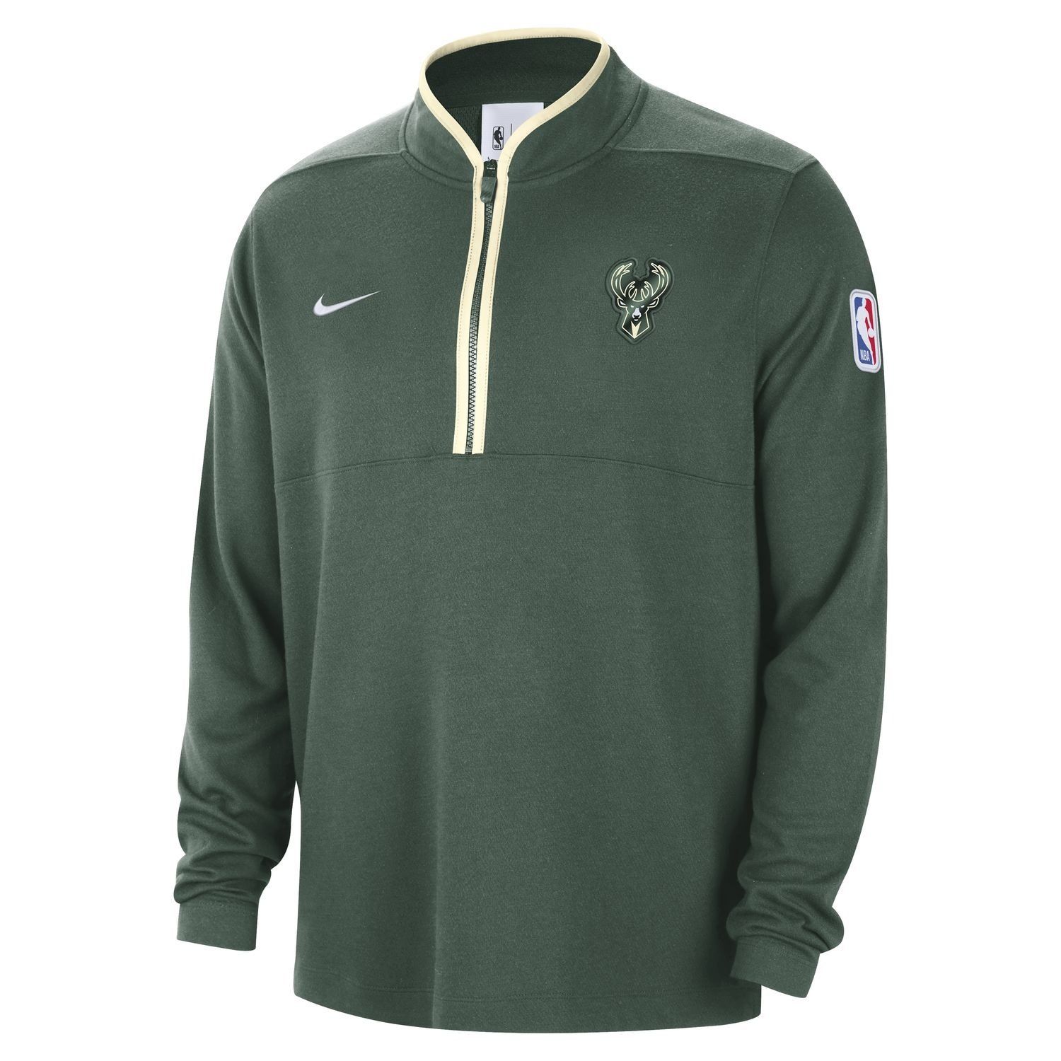 NIKE BUCKS DRI-FIT 1/2 ZIP TOP