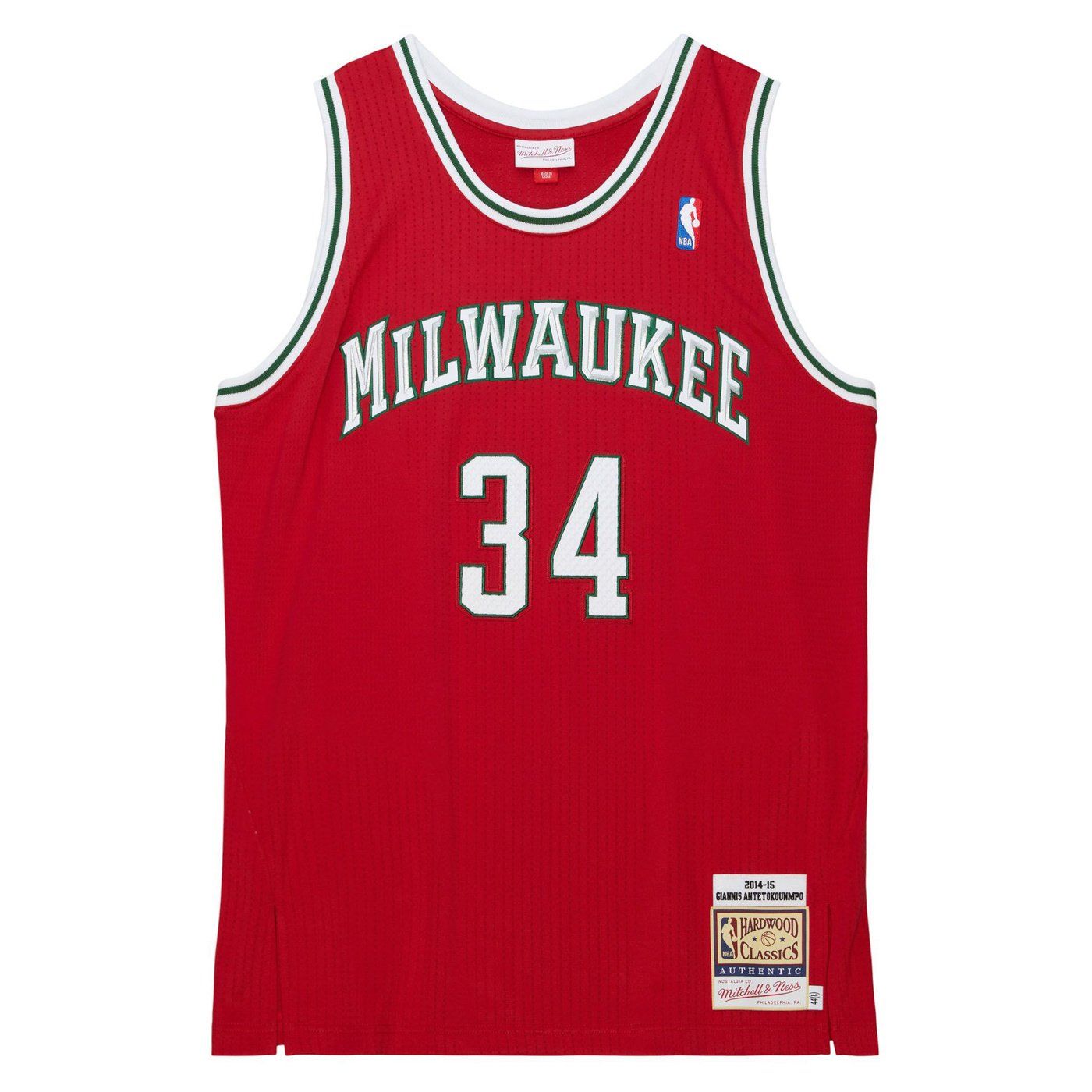 MITCHELL &amp; NESS MILWAUKEE BUCKS GIANNIS &#39;14-15 AUTHENTIC HOME JERSEY 