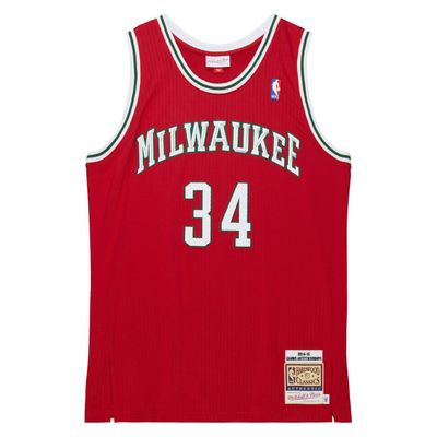 MITCHELL &amp; NESS MILWAUKEE BUCKS GIANNIS &#39;14-15 AUTHENTIC HOME JERSEY