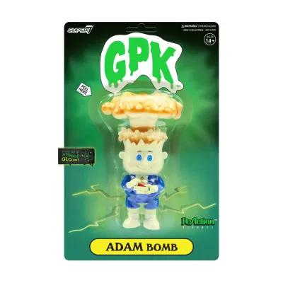 SUPER 7 GARBAGE PAIL KIDS REACTION FIGURE - ADAM BOMB (GLOW)