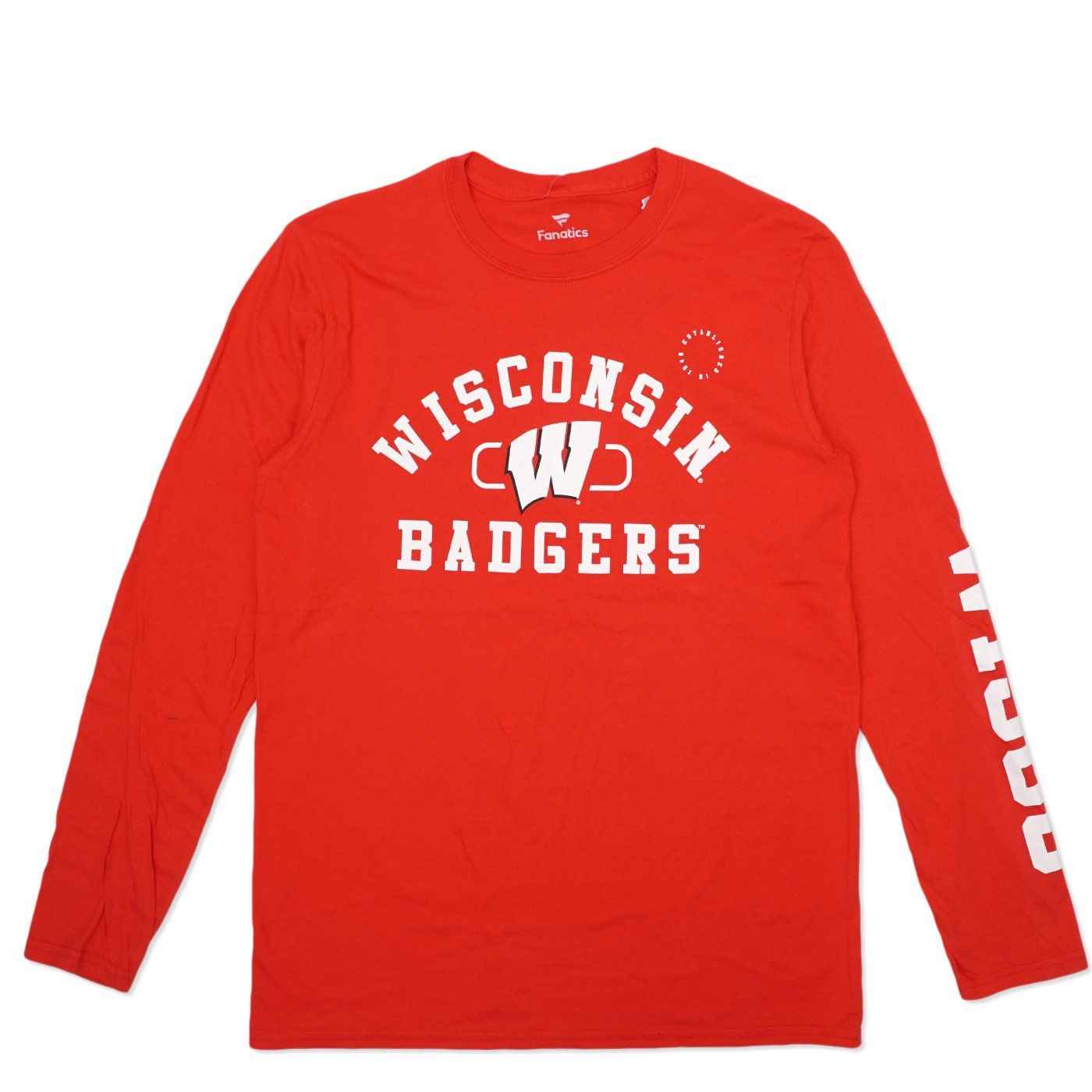 FANATICS WISCONSIN BADGERS MODERN ARCH LONG SLEEVE TEE 