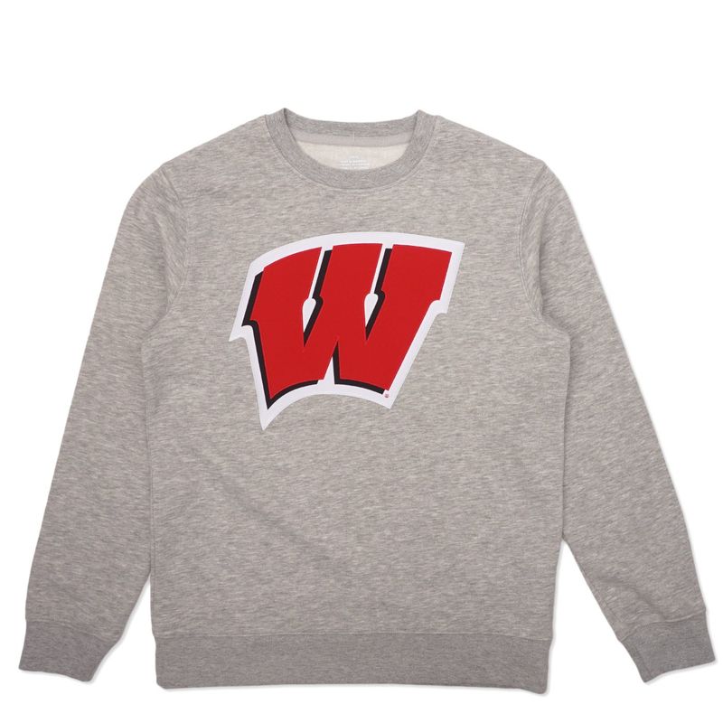 FANATICS WISCONSIN BADGERS APPLIQUE CREWNECK SWEATSHIRT 