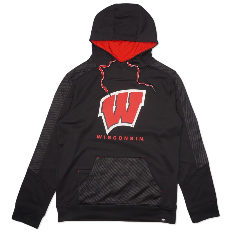 FANATICS WISCONSIN BADGERS DEFENDER PULLOVER HOODIE