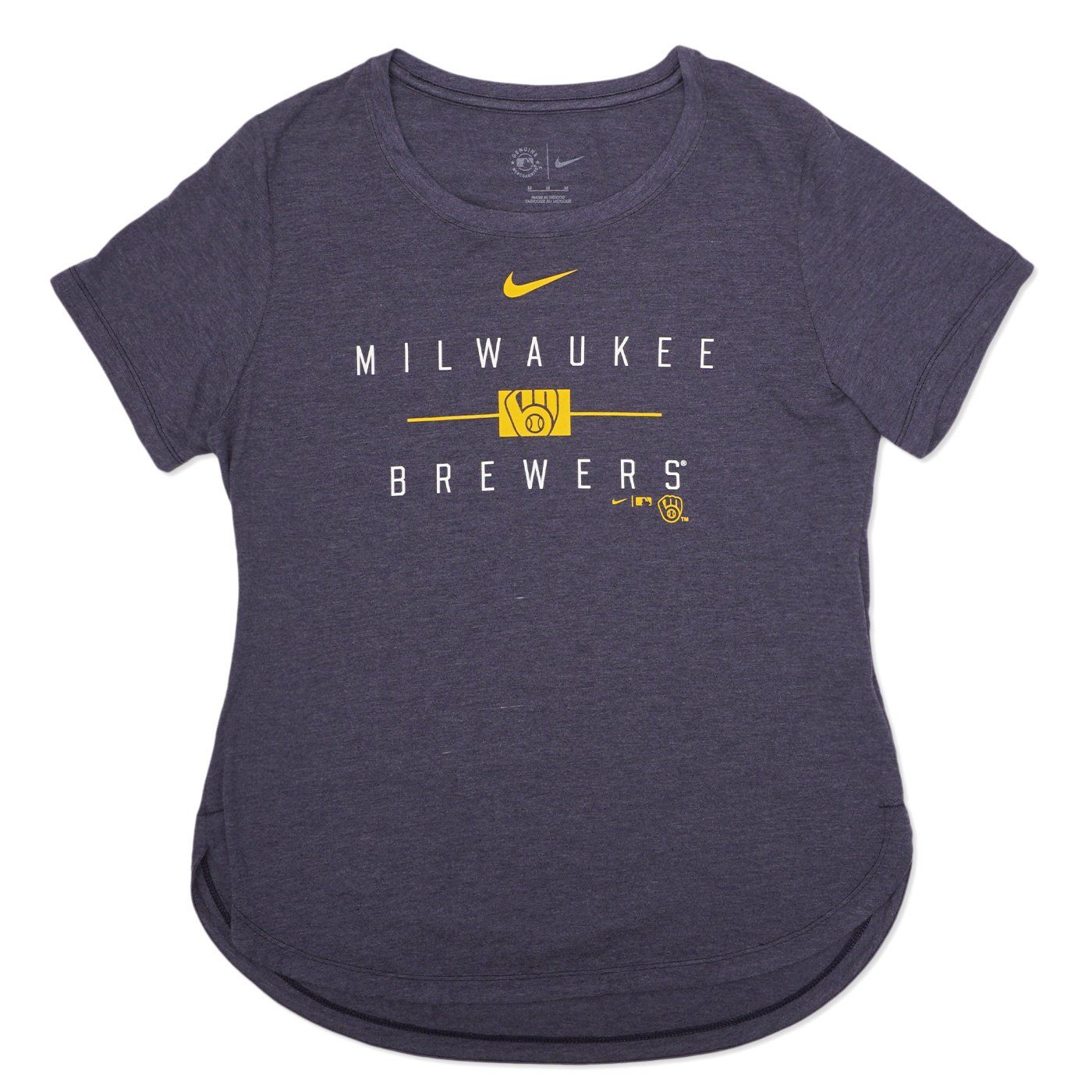 NIKE BREWERS WOMEN&#39;S KNOCKOUT TRIBLEND TEE  