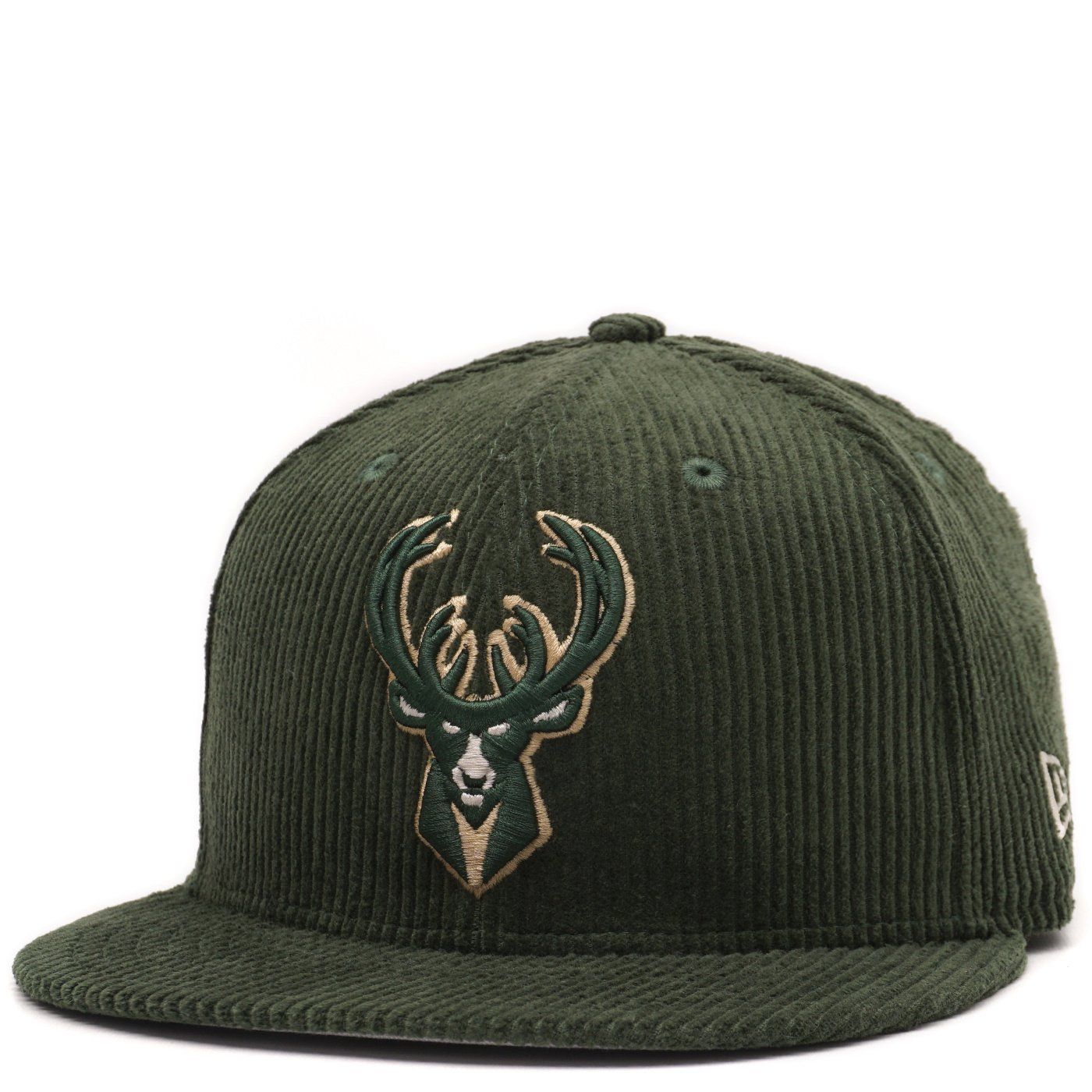 NEW ERA MILWAUKEE BUCKS LETTERMAN CORDUROY 59FIFTY FITTED HAT 