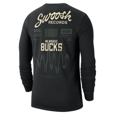 NIKE MILWAUKEE BUCKS RECORDS LONG SLEEVE TEE  