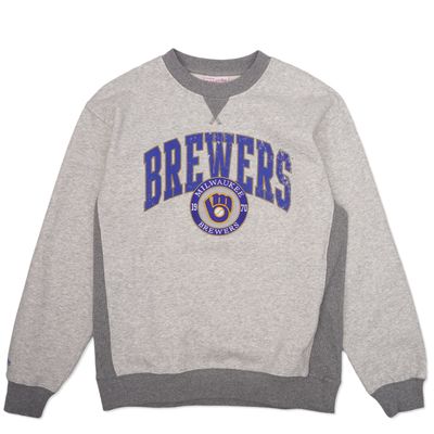 MITCHELL &amp; NESS BREWERS PREMIUM VINTAGE CREWNECK SWEATSHIRT