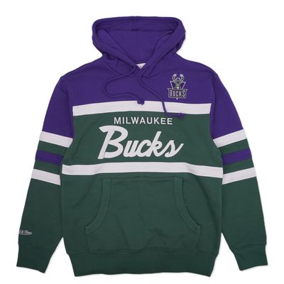 MITCHELL &amp; NESS MILWAUKEE BUCKS HEAD COACH PULLOVER HOODIE 