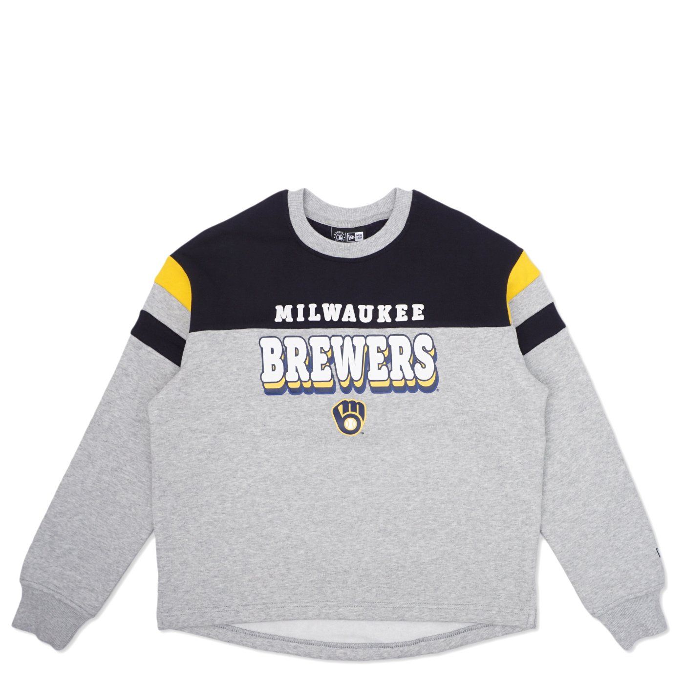 NEW ERA MILWAUKEE BREWERS WOMEN&#39;S 3D CREWNECK SWEATSHIRT