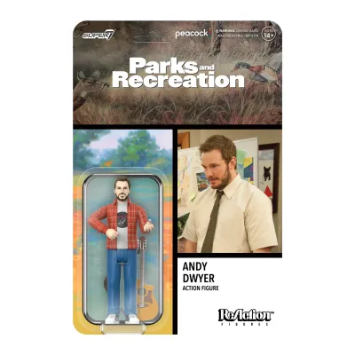 SUPER 7 PARKS AND RECREATION REACTION FIGURE - ANDY DWYER (MOUSE RAT)