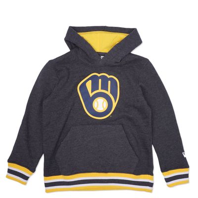 NEW ERA MILWAUKEE BREWERS YOUTH LOGO HOODIE 