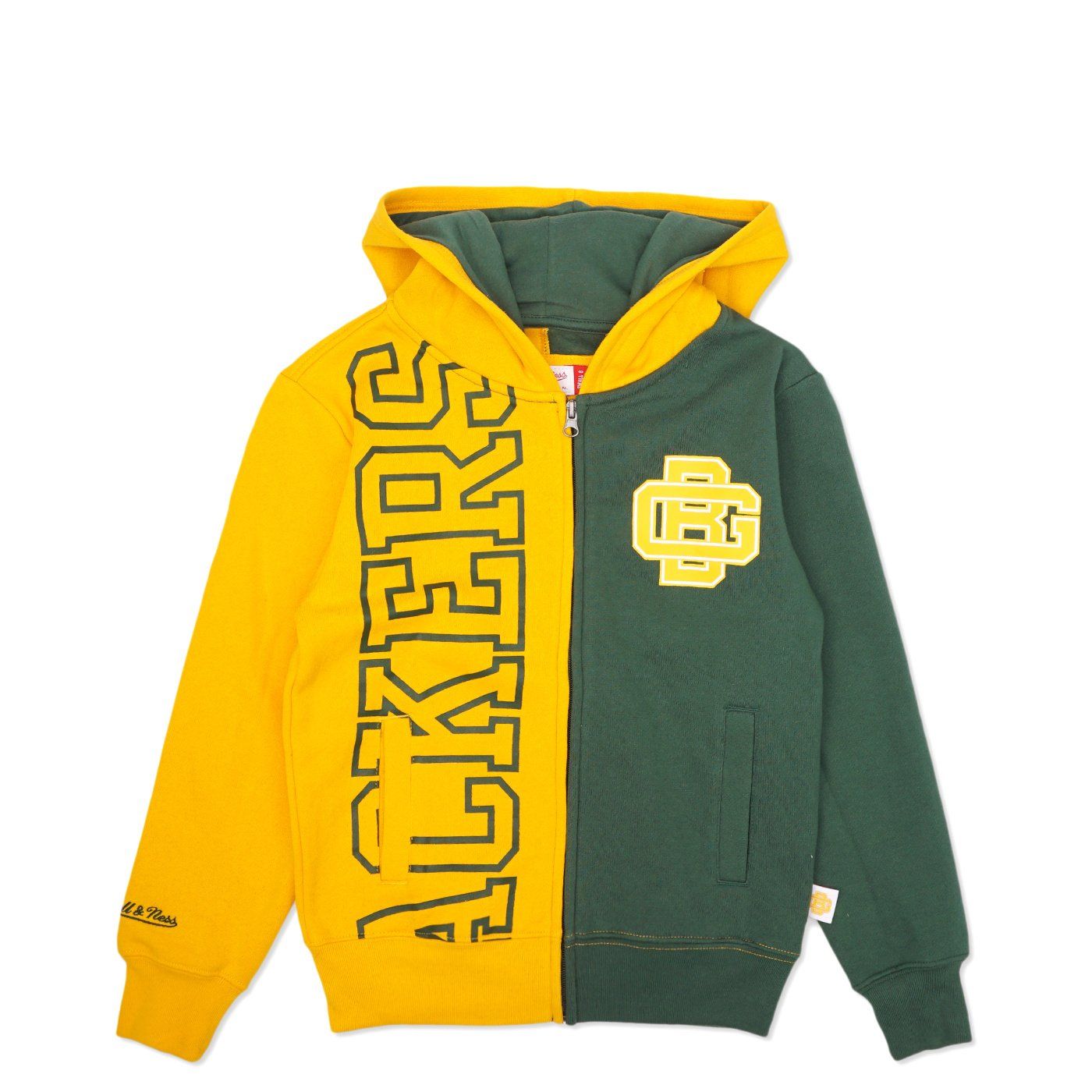 MITCHELL &amp; NESS PACKERS YOUTH FULL ZIP HOODIE 