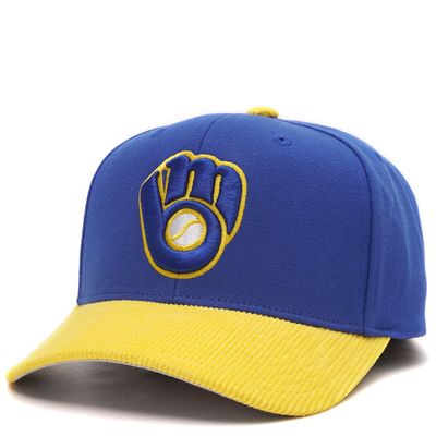 MITCHELL &amp; NESS BREWERS CORDUROY PRO SNAPBACK HAT