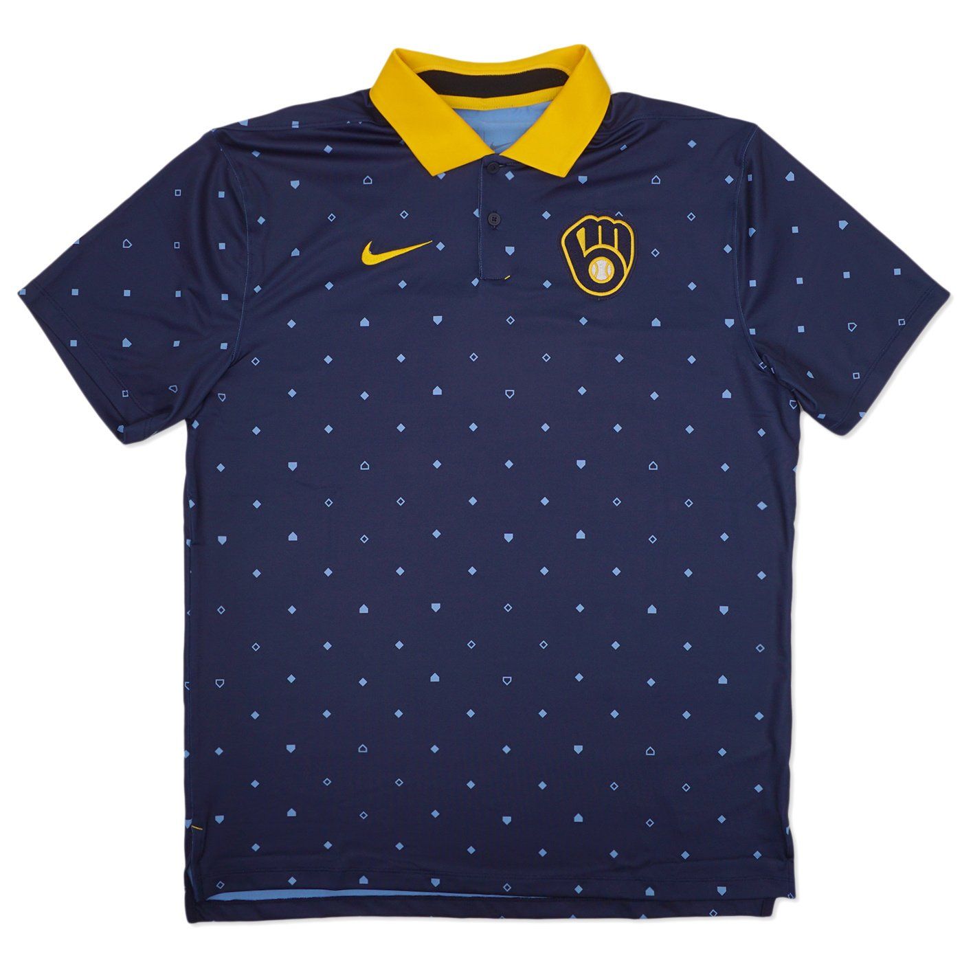 NIKE BREWERS LEGACY VAPOR POLO SHIRT  