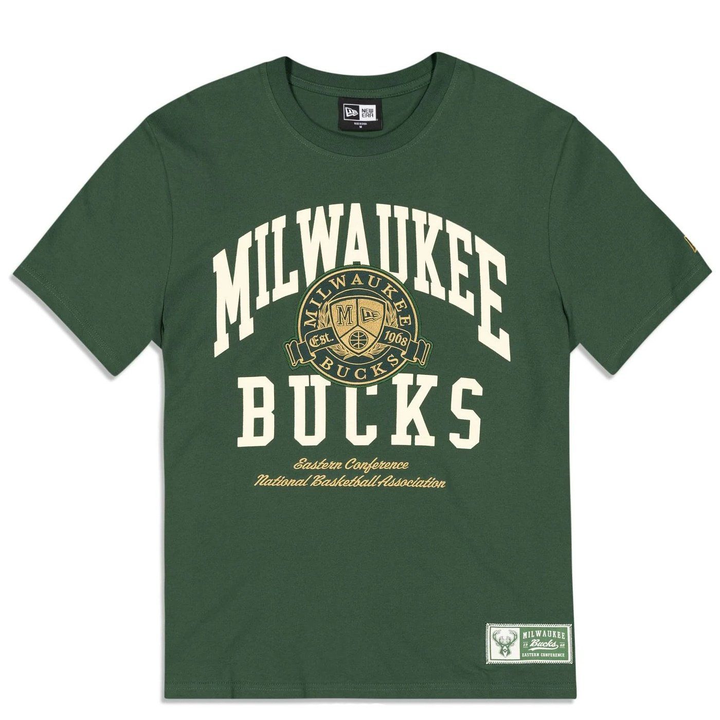 NEW ERA MILWAUKEE BUCKS LETTERMAN CLASSIC TEE  