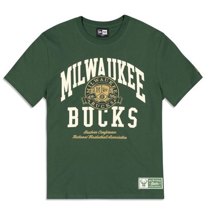 NEW ERA MILWAUKEE BUCKS LETTERMAN CLASSIC TEE