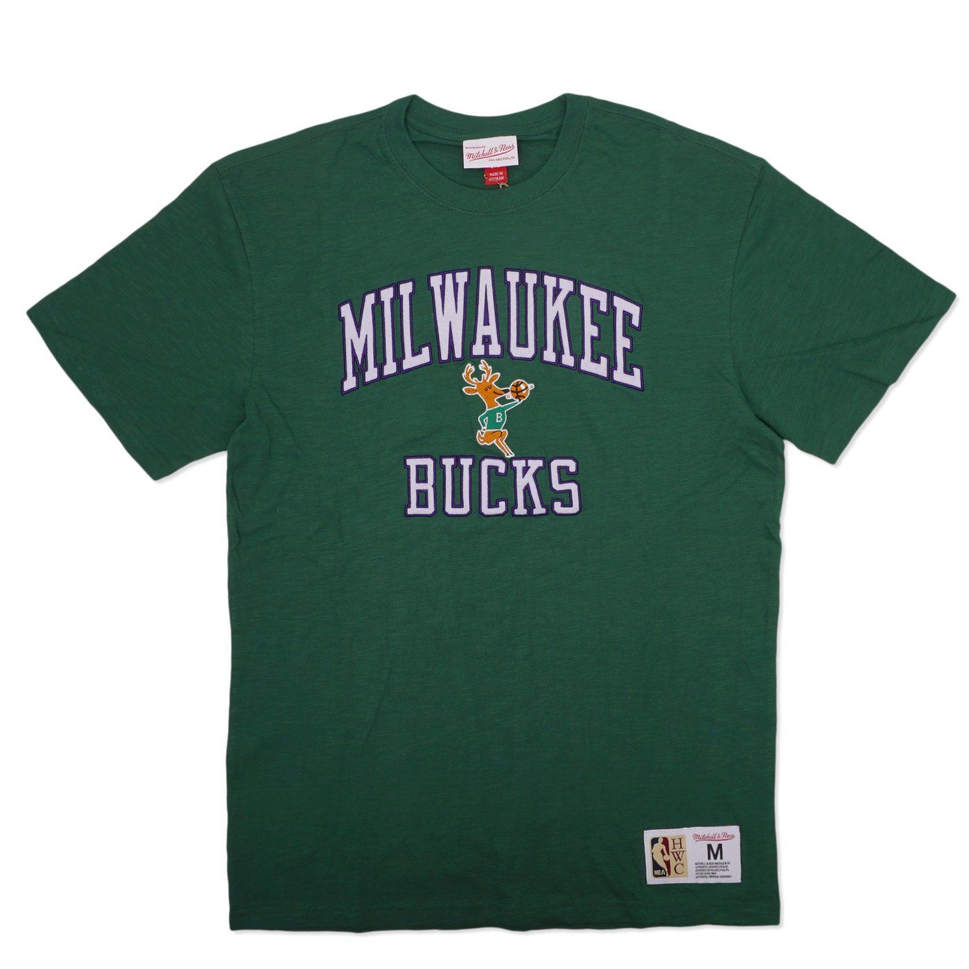 MITCHELL &amp; NESS MILWAUKEE BUCKS LEGENDARY SLUB VINTAGE TEE  