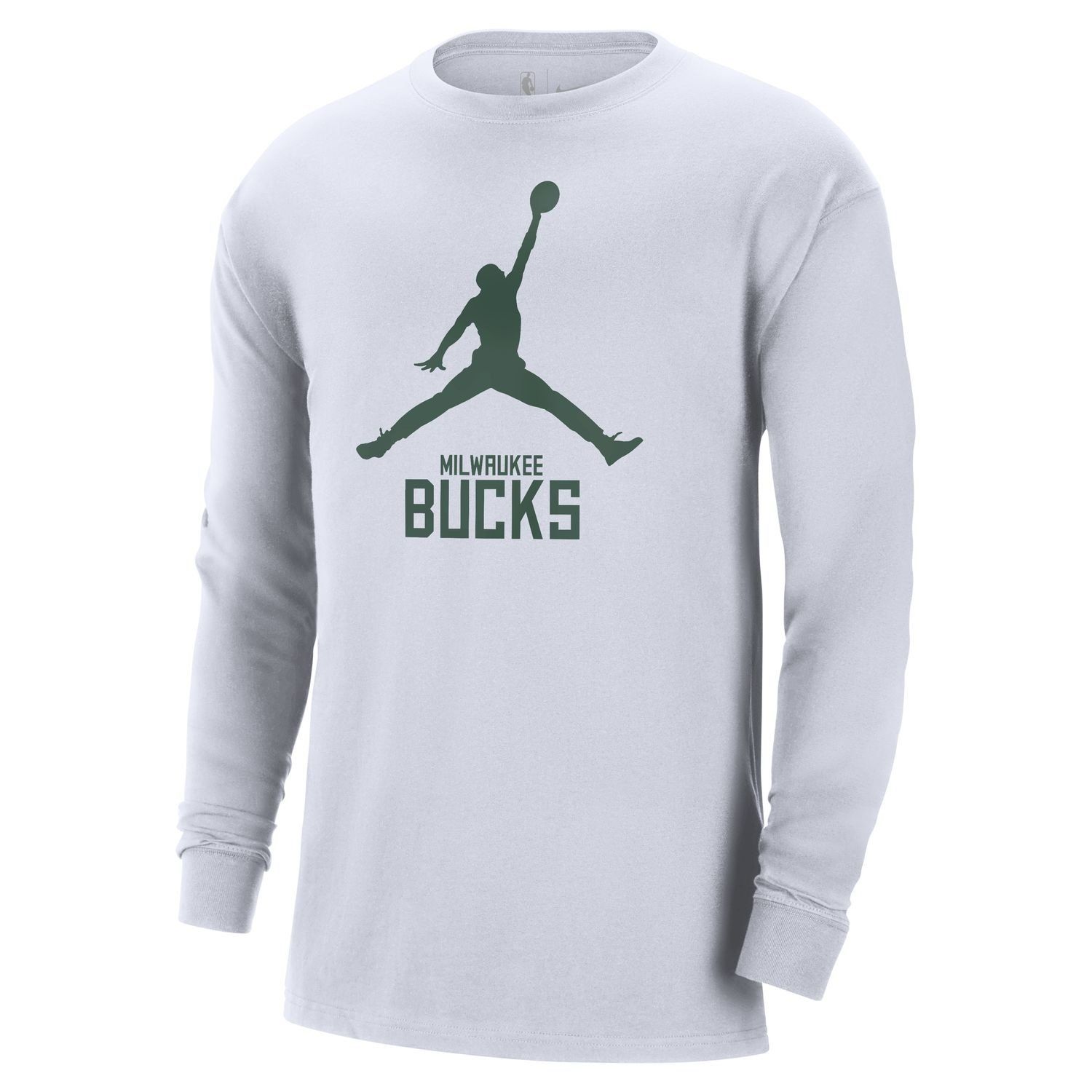 NIKE MILWAUKEE BUCKS ESSENTIAL JORDAN LONG SLEEVE TEE      