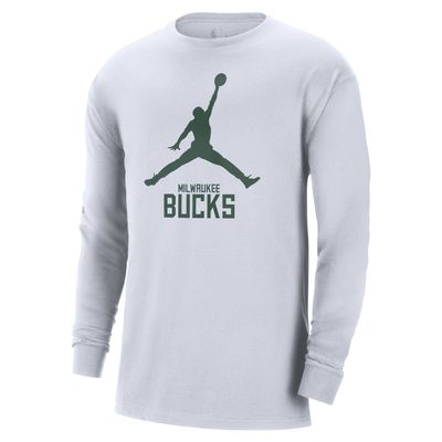 NIKE MILWAUKEE BUCKS ESSENTIAL JORDAN LONG SLEEVE TEE      