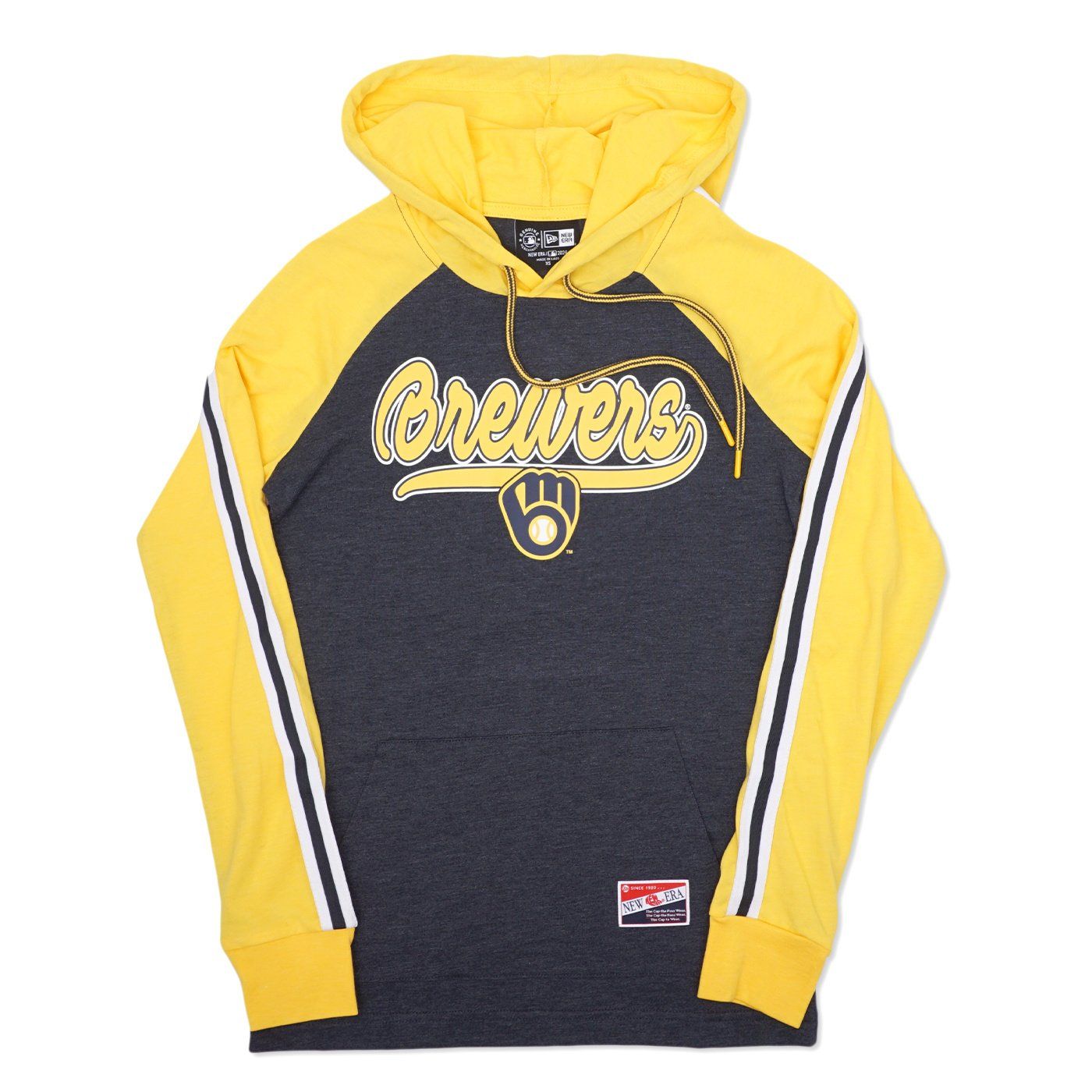 NEW ERA MILWAUKEE BREWERS WOMEN&#39;S SCRIPT HOODED TEE