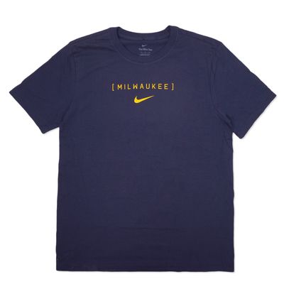 NIKE BREWERS LOGO BACK STACK TEE