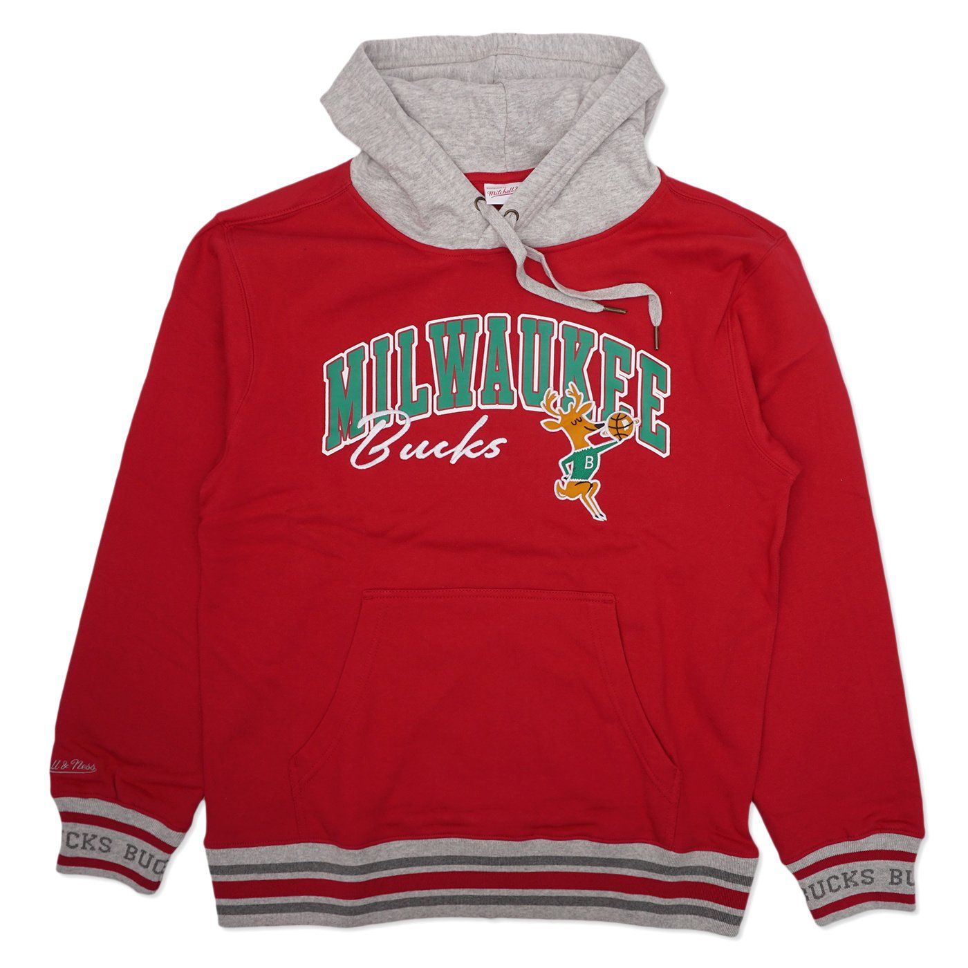 MITCHELL &amp; NESS MILWAUKEE BUCKS PREMIUM VINTAGE PULLOVER HOODIE  