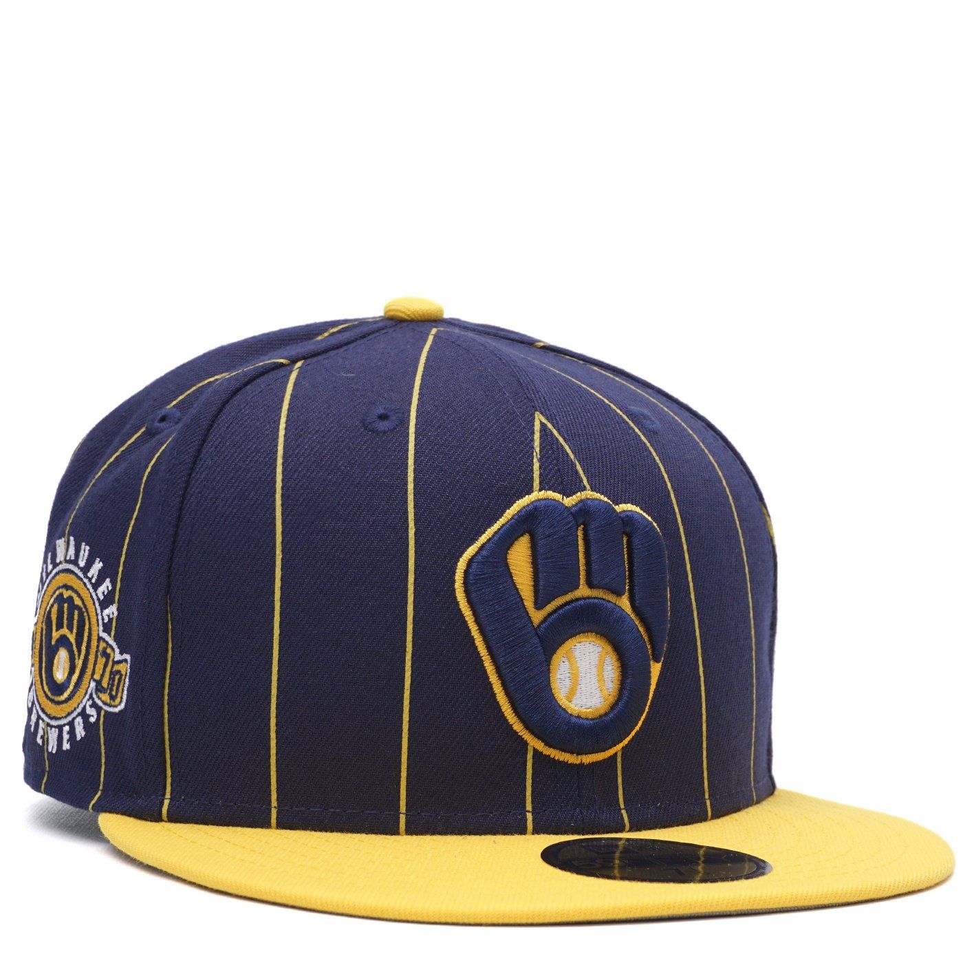 NEW ERA MILWAUKEE BREWERS THROWBACK 59FIFTY FITTED HAT    