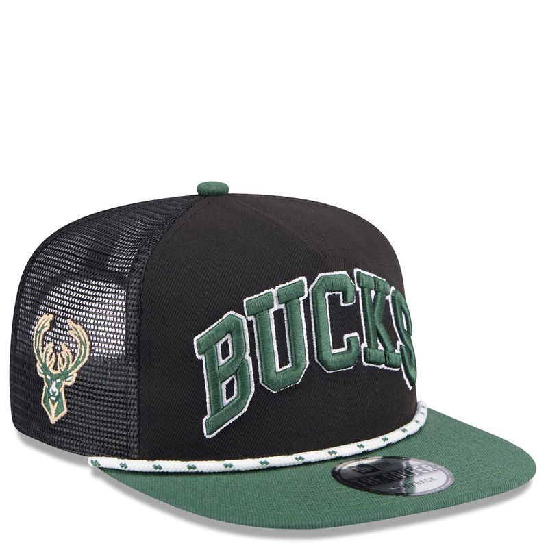 NEW ERA MILWAUKEE BUCKS THROWBACK GOLFER SNAPBACK HAT
