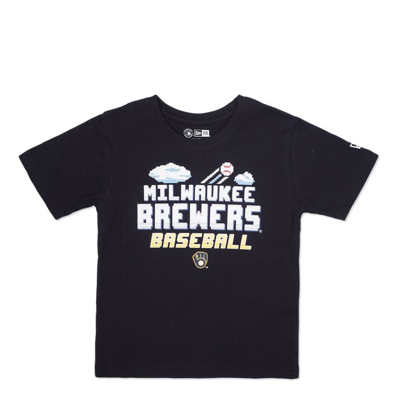 NEW ERA MILWAUKEE BREWERS YOUTH 8-BIT TEE  