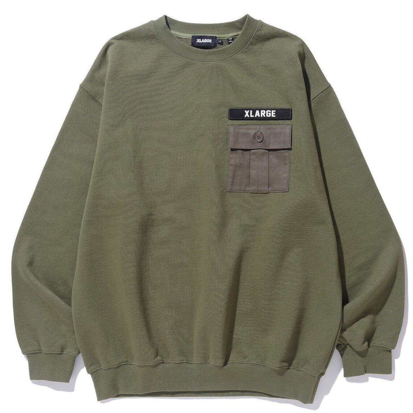 XLARGE MILITARY POCKET CREWNECK SWEATSHIRT  
