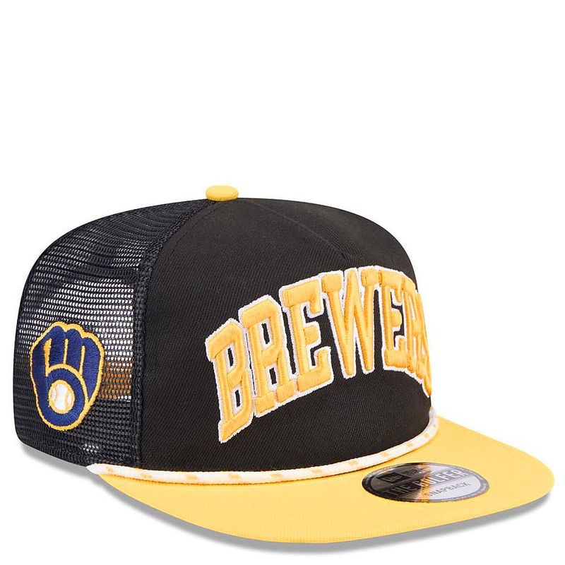 NEW ERA MILWAUKEE BREWERS THROWBACK GOLFER SNAPBACK HAT