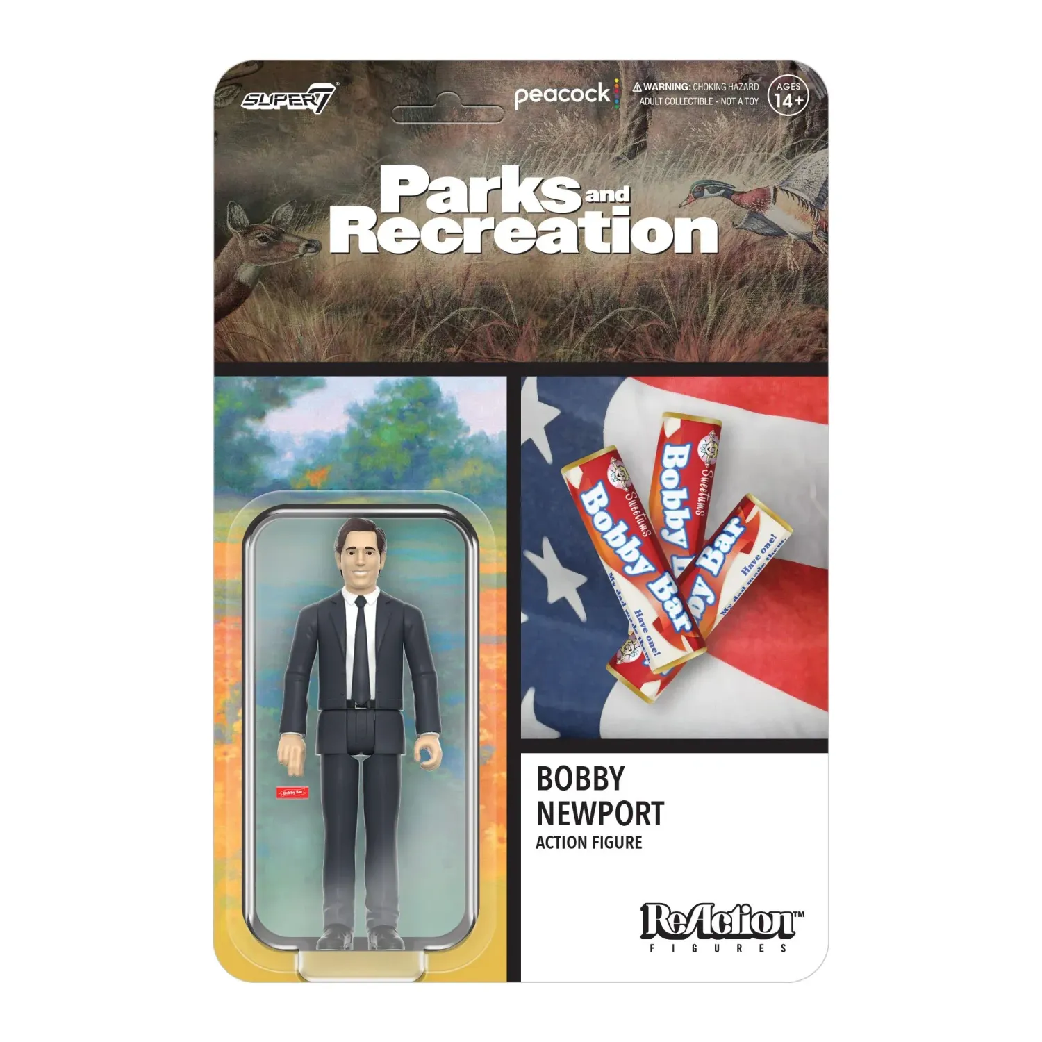 SUPER 7 PARKS AND RECREATION REACTION FIGURE - BOBBY NEWPORT