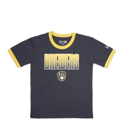 NEW ERA MILWAUKEE BREWERS YOUTH RINGER TEE