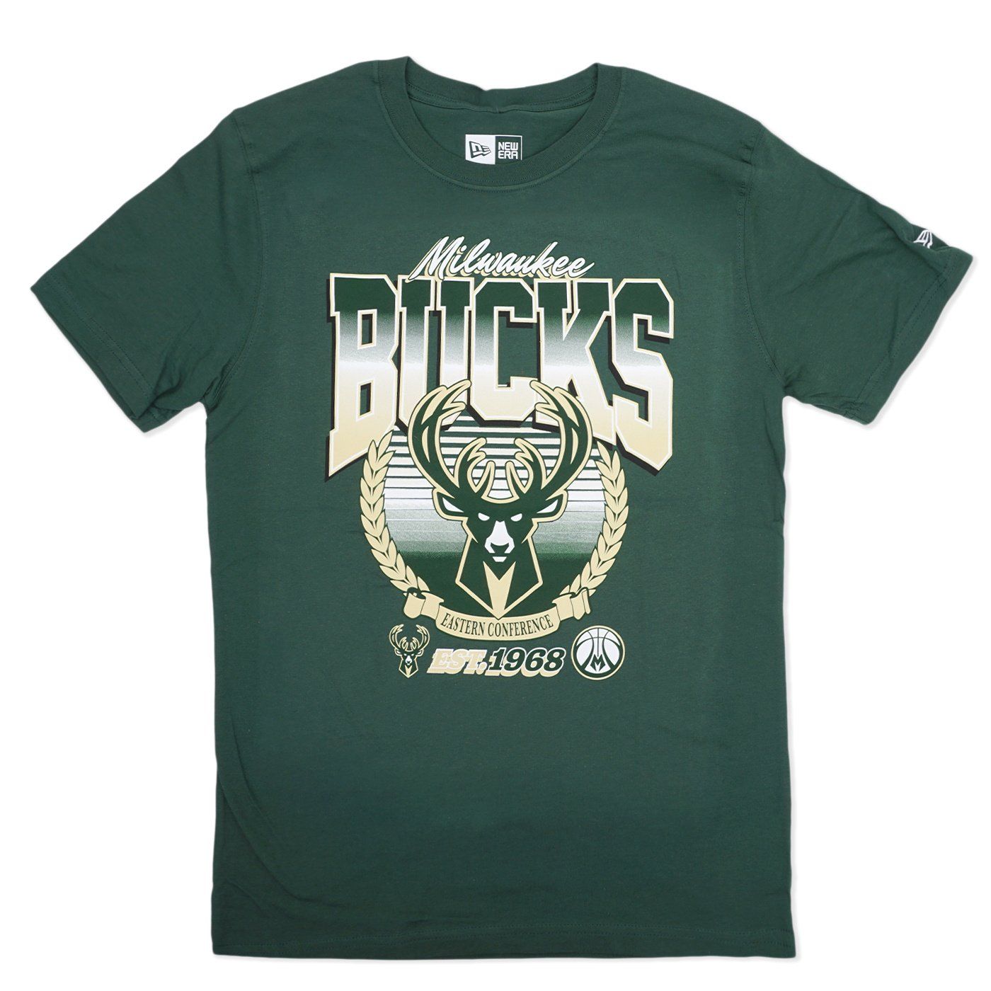 NEW ERA MILWAUKEE BUCKS GRADIENT TEE