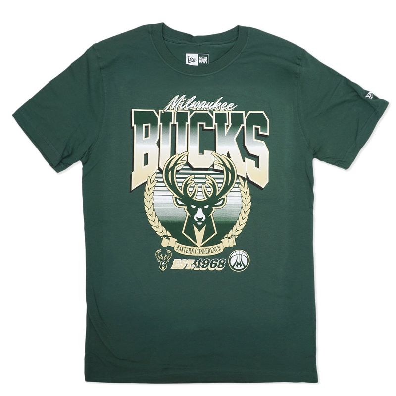 NEW ERA MILWAUKEE BUCKS GRADIENT TEE
