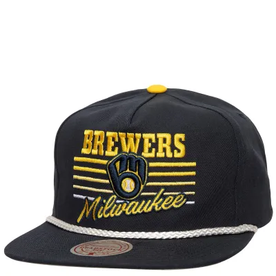 MITCHELL &amp; NESS BREWERS RADIANT LINES DEADSTOCK SNAPBACK HAT