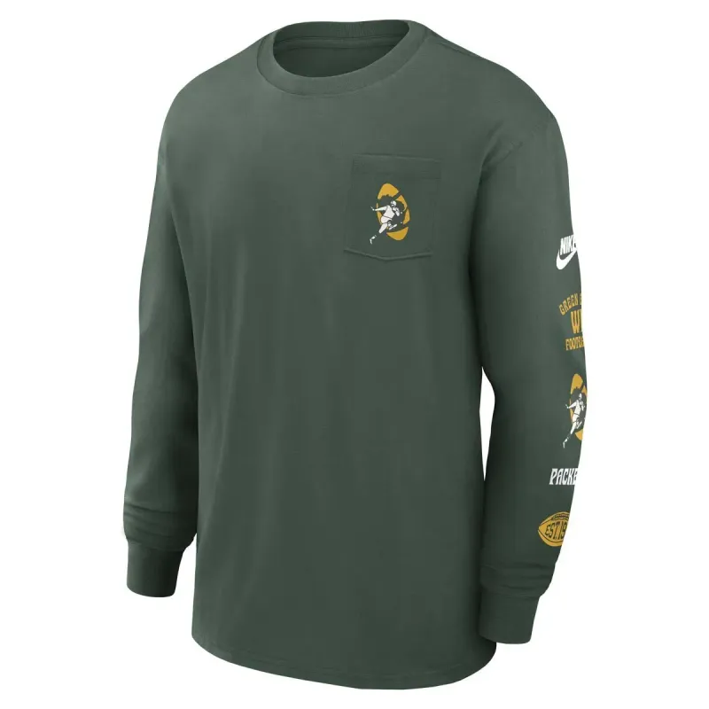 NIKE GREEN BAY PACKERS LEGEND POCKET LONG SLEEVE TEE  