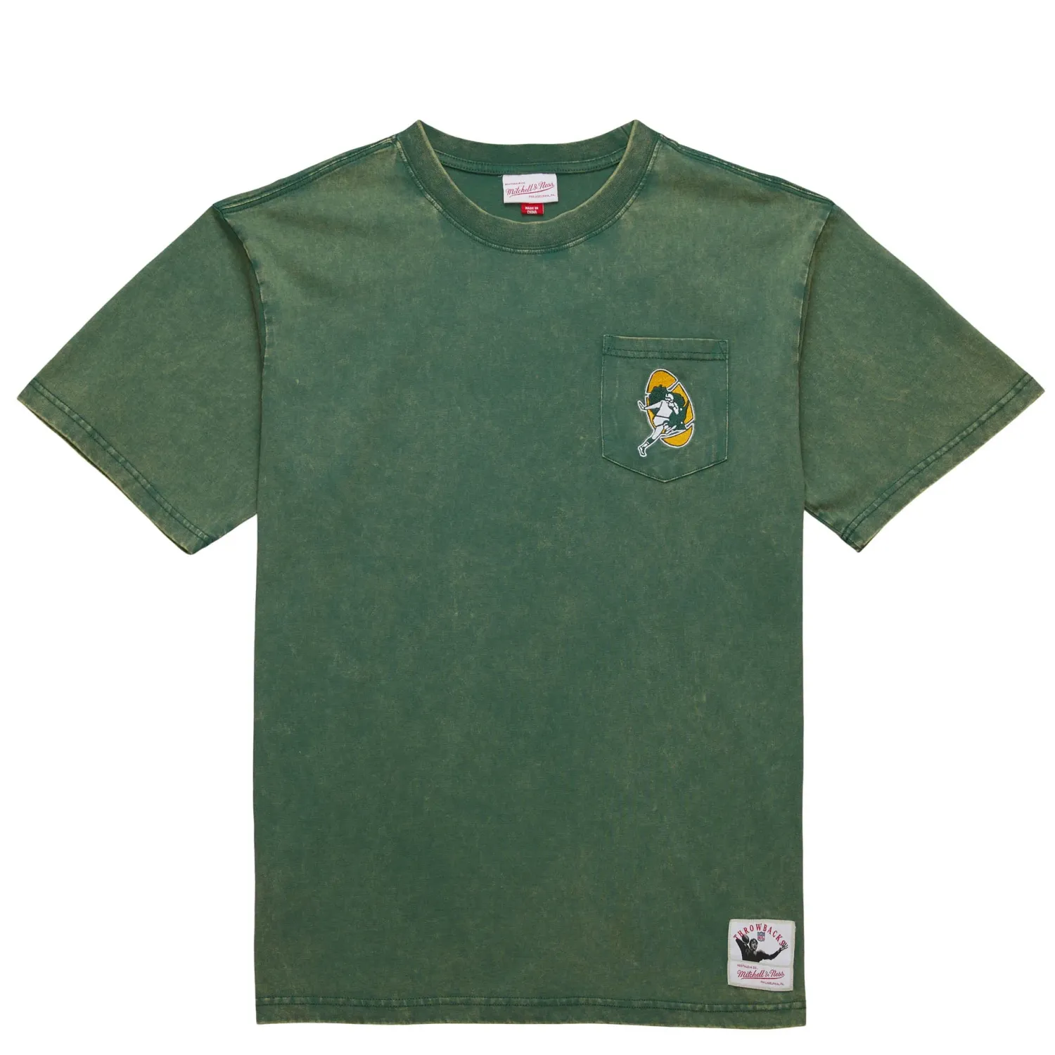 MITCHELL &amp; NESS GREEN BAY PACKERS FADE AWAY POCKET TEE