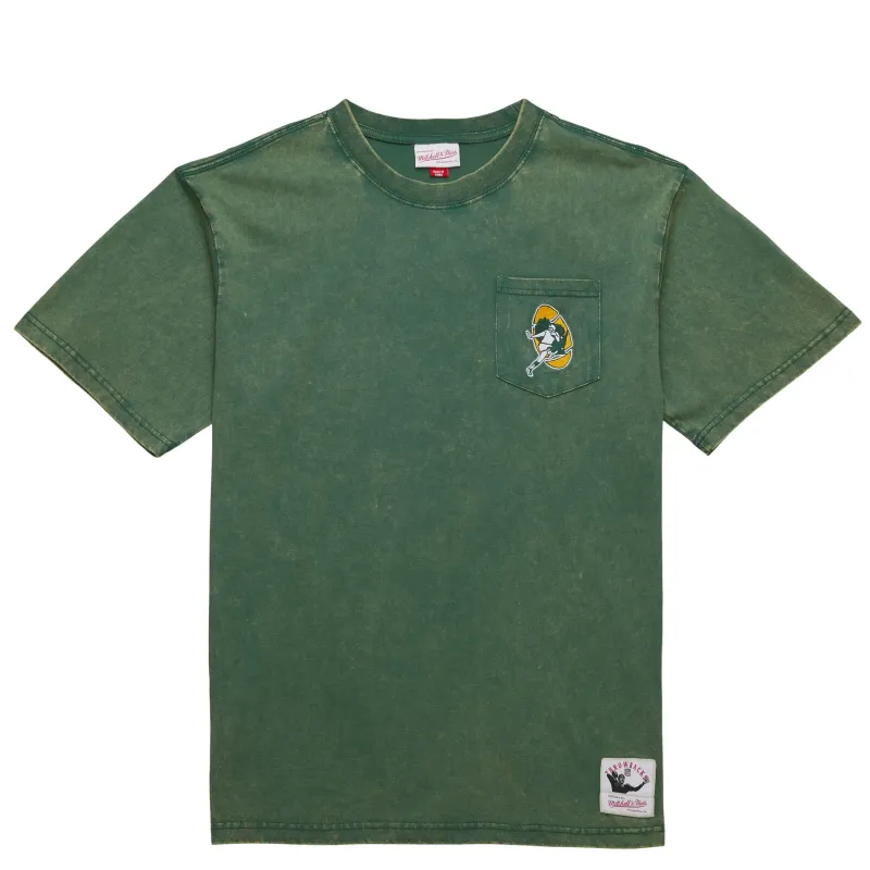 MITCHELL &amp; NESS GREEN BAY PACKERS FADE AWAY POCKET TEE