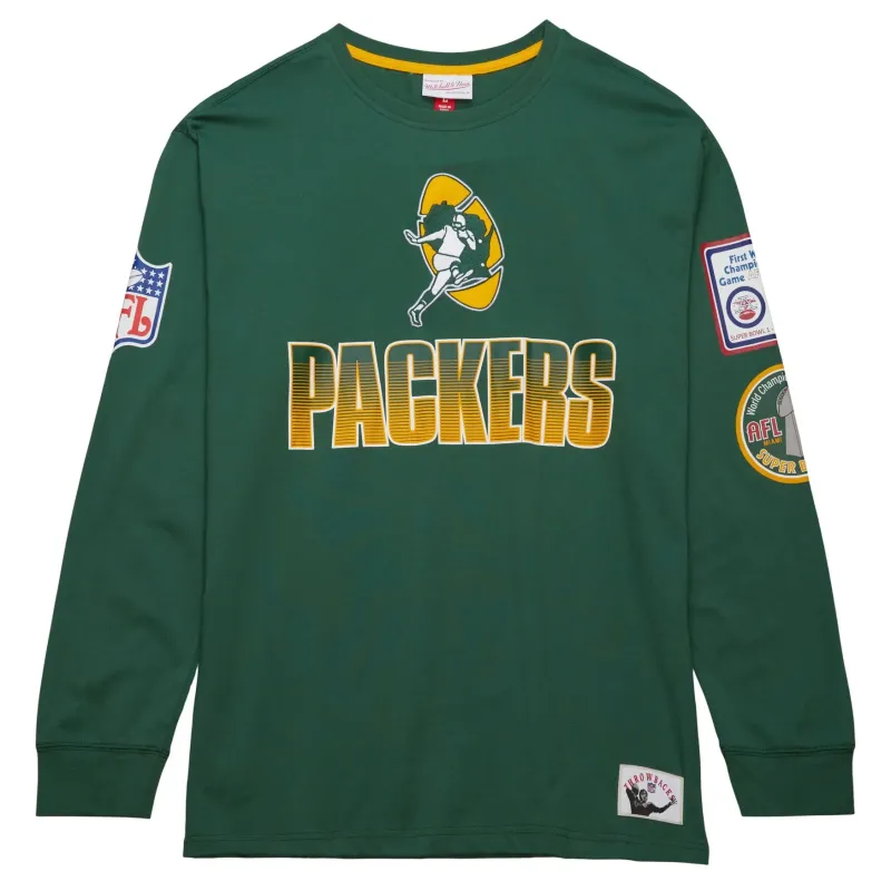 MITCHELL &amp; NESS GREEN BAY PACKERS ALL OVER VINTAGE LONG SLEEVE